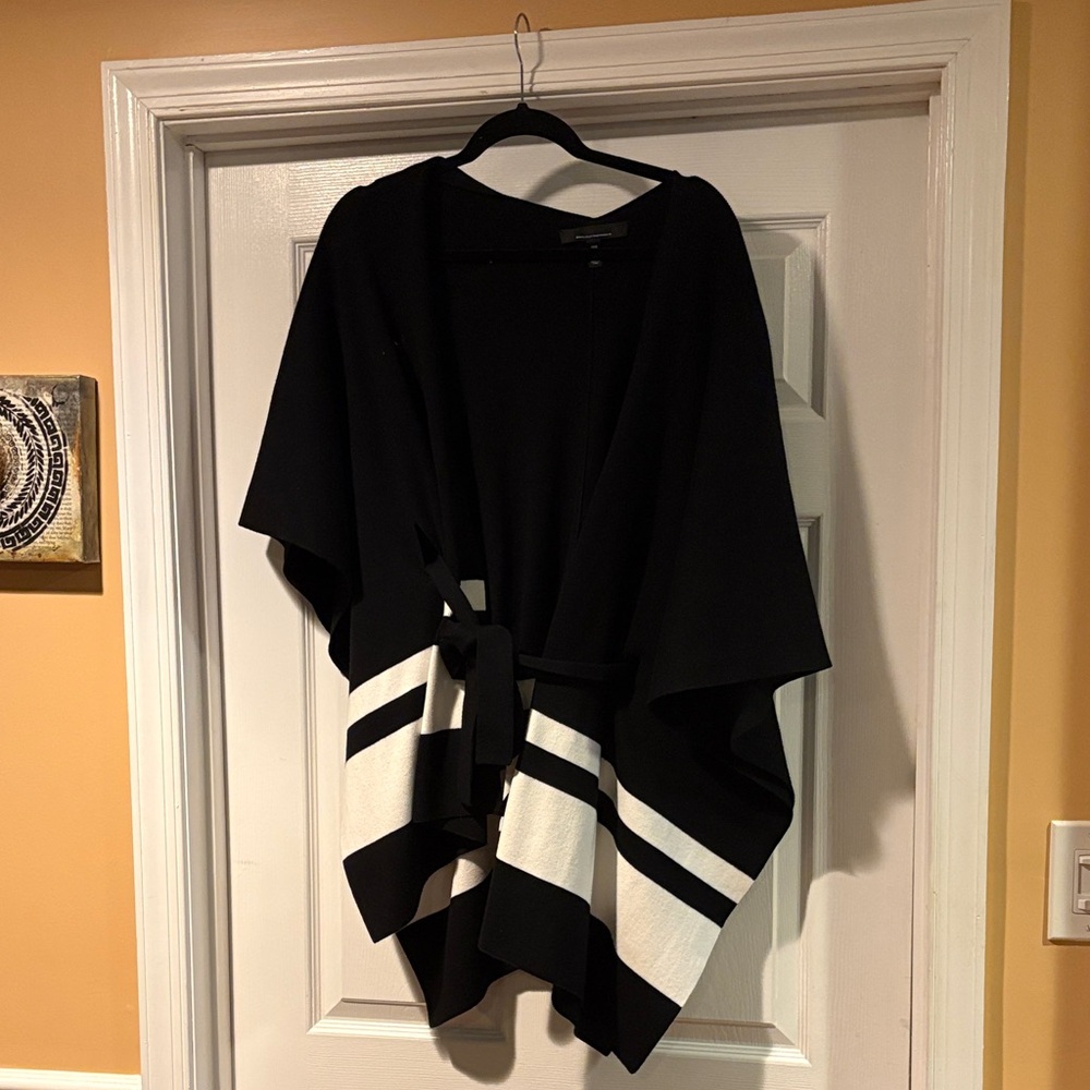 White House Black Market Black Knit Cape